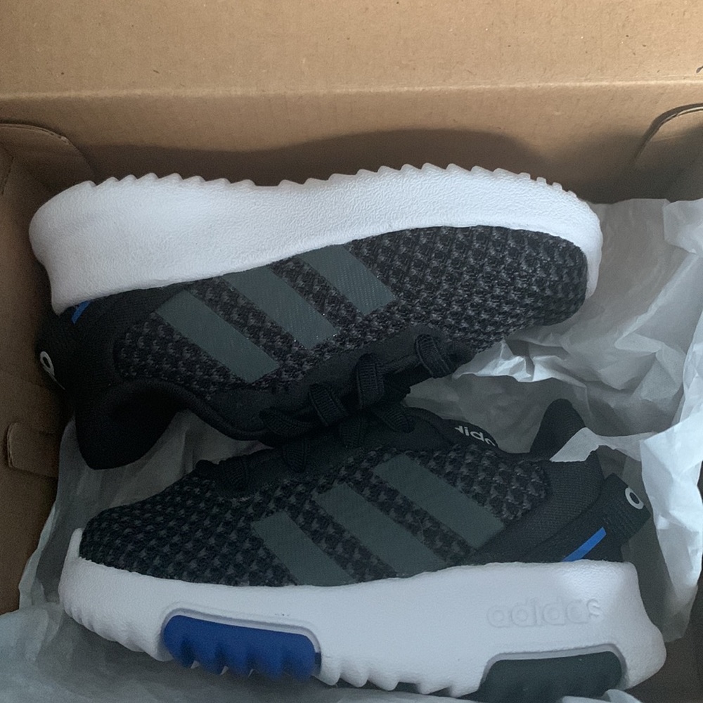 ADIDAS Racer TR 2.01 - Infant Size 3K - Black, White & Blue